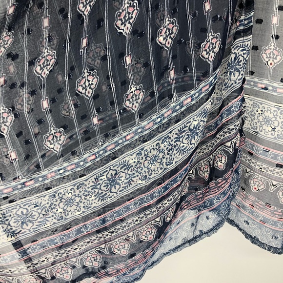 Basha Accessories Navy Boho Swim Coverup Kimono - Picture 7 of 8